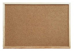 Korková tabuľa, obojstranná (korok/textil), 30x40 cm, drevený rám, VICTORIA VISUAL